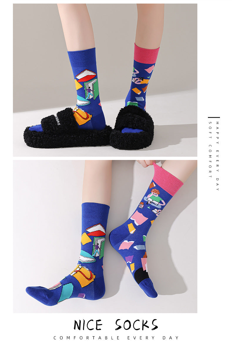 AB asymmetric trendy socks