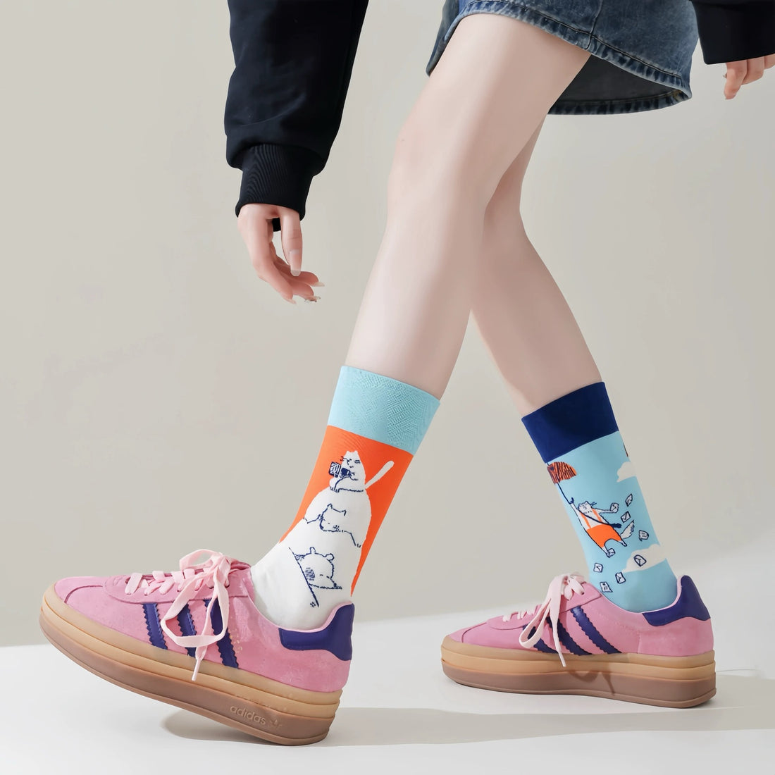 AB asymmetric trendy socks