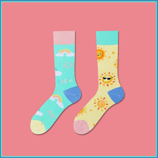 Fun sun pattern socks