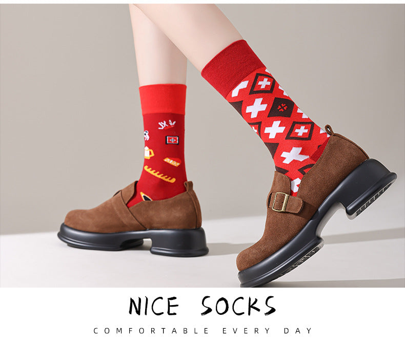 AB asymmetric trendy socks