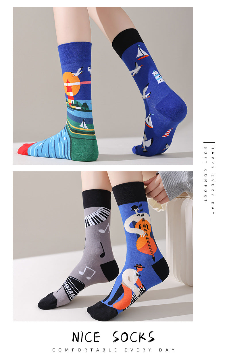 AB asymmetric trendy socks