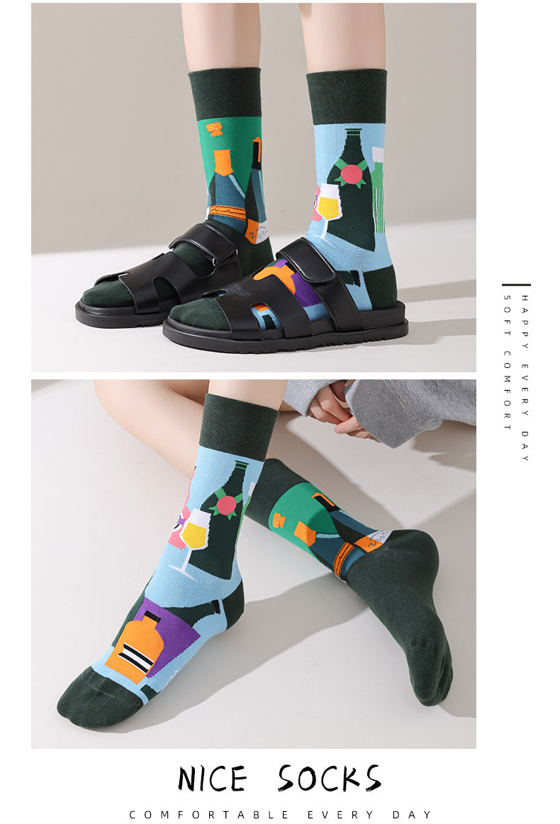 AB asymmetric trendy socks