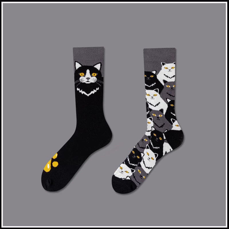 Cat funny pattern socks
