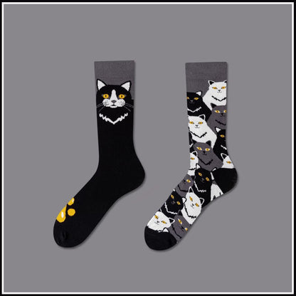 Cat funny pattern socks