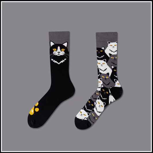 Cat funny pattern socks