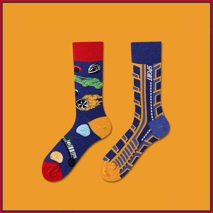 Fun car pattern socks