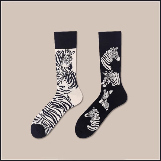 Black and white zebra pattern cotton socks, stylish unisex crew design

Trendy zebra print socks, breathable cotton fashion for men and women

Zebra striped animal socks, cute and comfortable cotton crew style

Unisex cotton crew socks with zebra pattern, fashionable and durable

Animal print zebra socks, black and white cotton design for casual wear